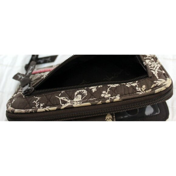 Vera Bradley Imperial Toile Retired Pattern Shoulder Tote Bag Purse Wallet Brow - Picture 11 of 11